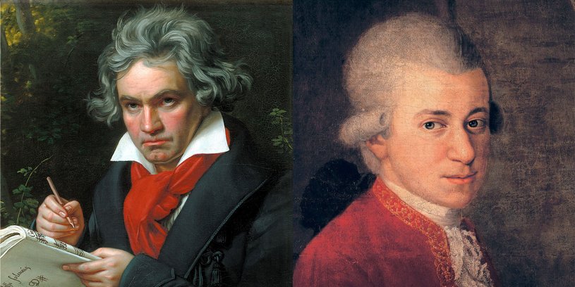 Bildcollage Beethoven Mozart