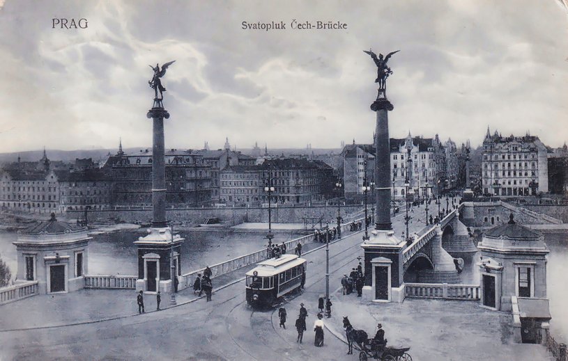 Bild Cech-Brücke Prag um 1900