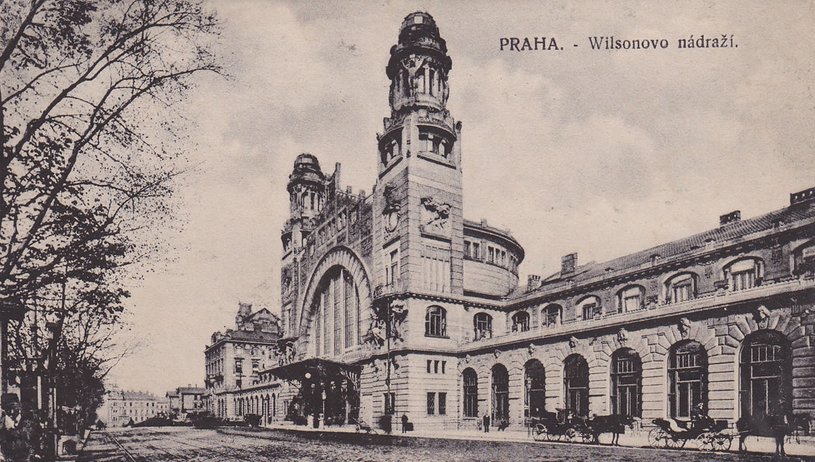 Bild des Prager Hauptbahnhofs um 1910