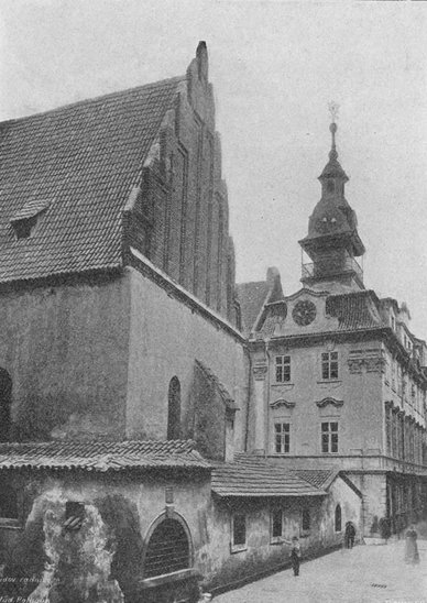 Bild Altneusynagoge und jüdisches Rathaus um 1900