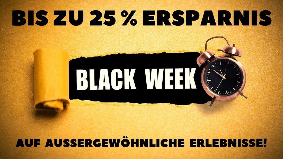 Black Week Erlebnisse bei Jochen Schweizer Themenbild Black Week Erlebnisse