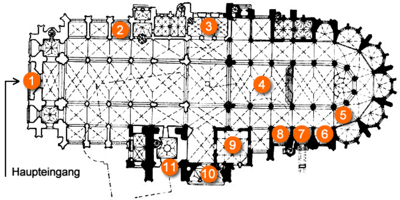 Bild Plan des Veitsdoms in Prag