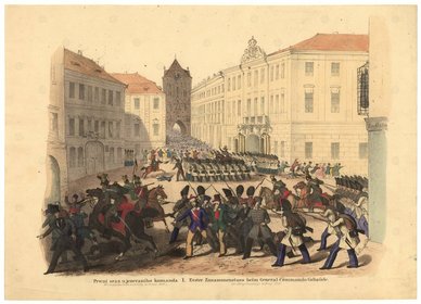 Bild der Revolution von 1848 in Prag