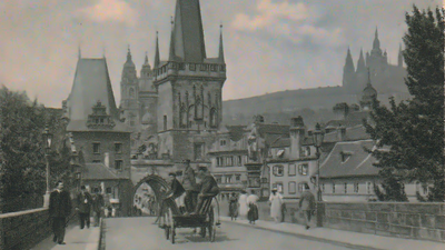 Historische Aufnahme der Karlsbrücke um 1900