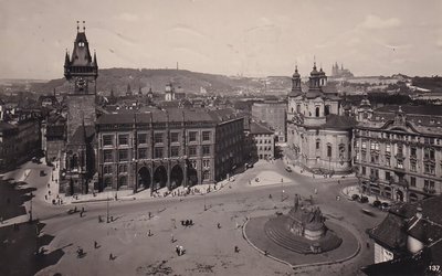 Altstädter Ring in einer historischen Aufnahme von oben