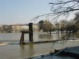 Hochwasser Moldau in Prag