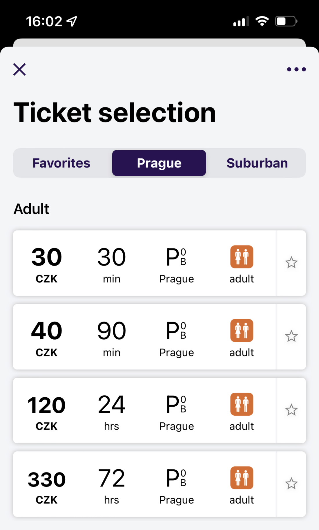 Bild Fahrten-App Prag
