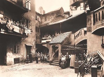Bild des alten Prager Judenviertels kurz vor dem Abriss