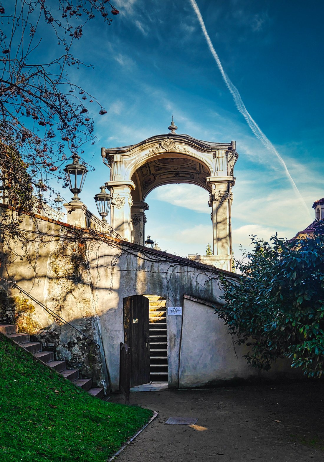 Bild Palastgarten unterhalb der Prager Burg im Winter