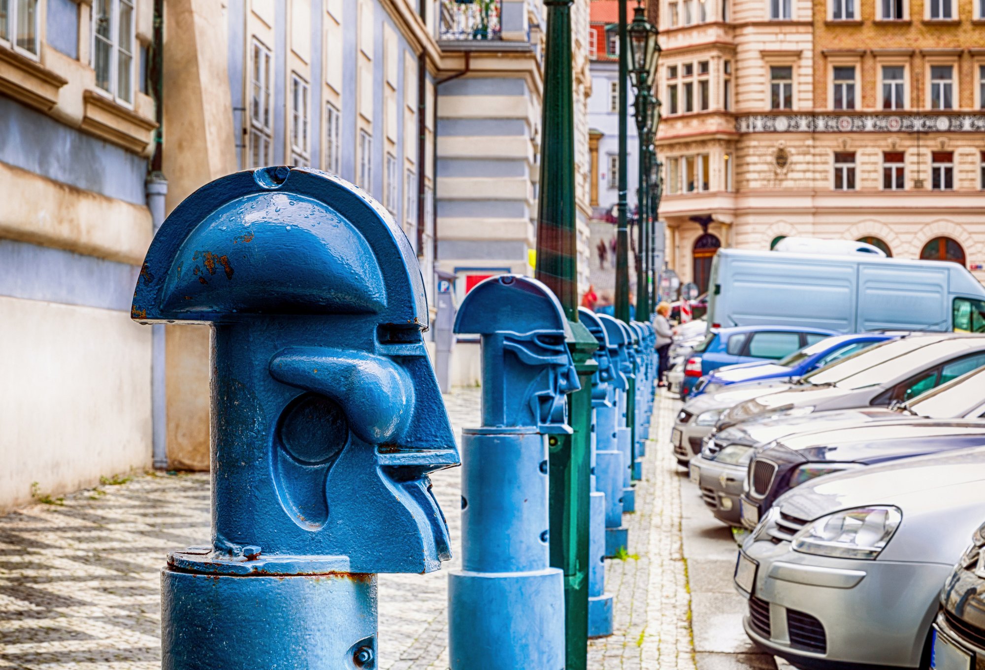 Bild Kubistische Poller in Prag