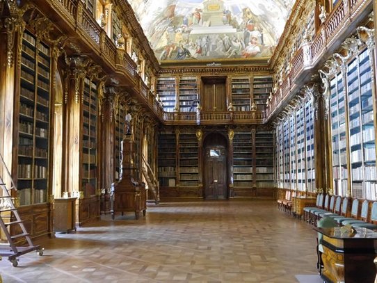 Aufnahme philosophischer Bibliothekssaal im Strahover Kloster in Prag