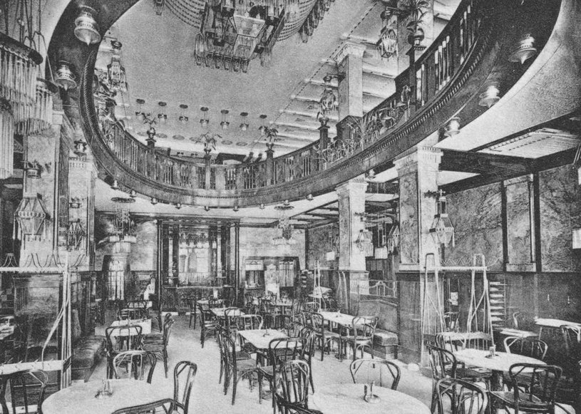 Bild Das Cafehaus im Hotel Europa um 1900