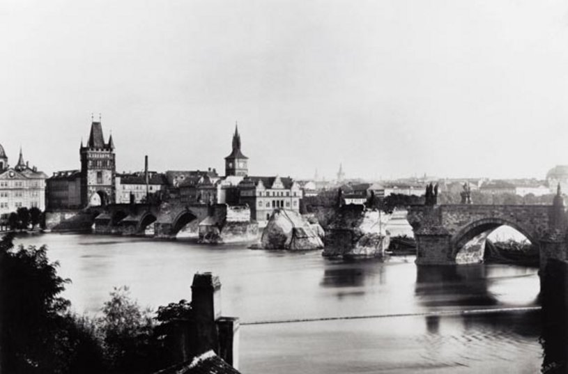 Schäden Karlsbrücke 1890 Bild von den Schäden an der Karlsbrücke 1890