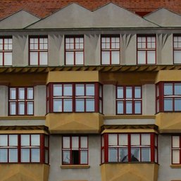 Bild kubistisches Mietshaus in Prag