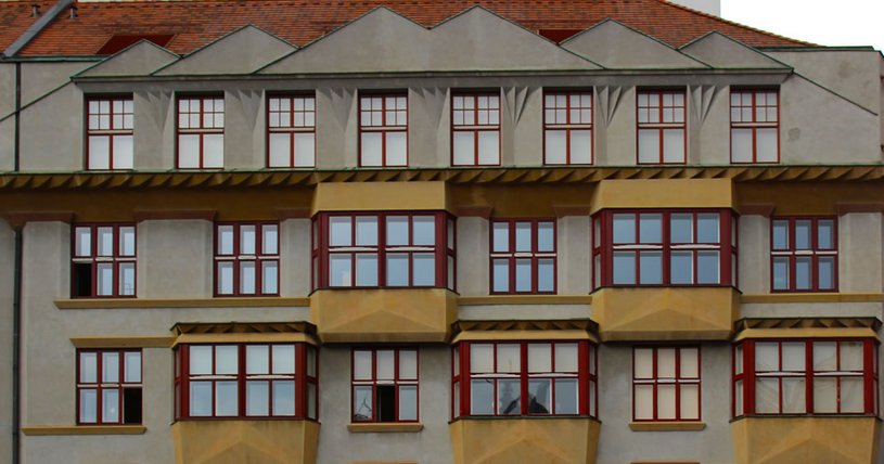 Bild kubistisches Mietshaus in Prag