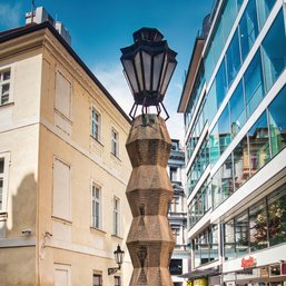 Die kubistische Laterne in Prag