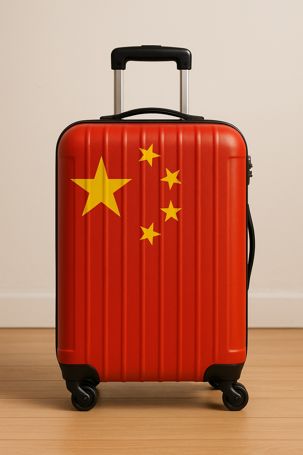 Reisekoffer mit chinesischer Flagge